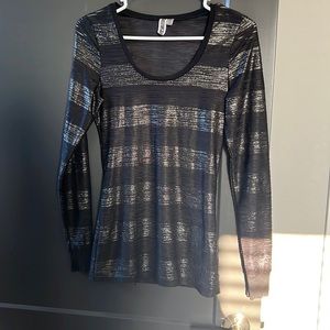 Black Burnout Long Sleeve Tee